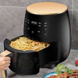 Air fryer with smart touch control for home use.