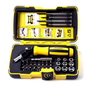 R'DEER Multi-Purpose Adjustable Ratchet Screwdriver & Socket Set
