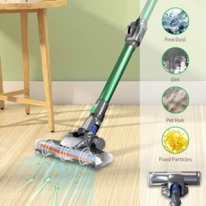 Handheld cordless vacuum cleaner with a foldable tube