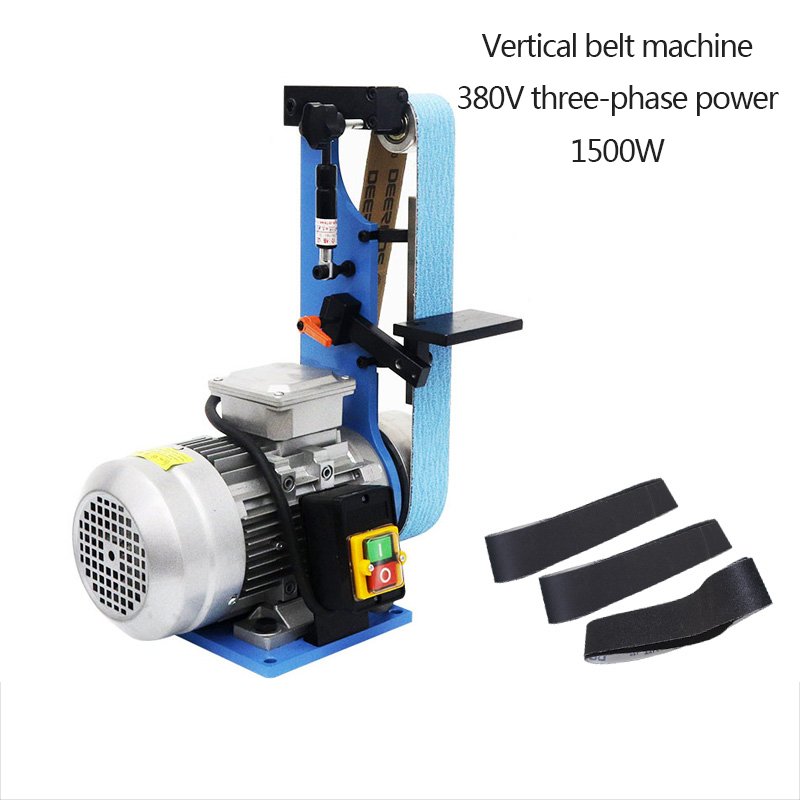Small Vertical Sanding Belt Machine Electric Burr Woodworking Grinding Polishing Machine Knife Sharpening Tool - Image 3